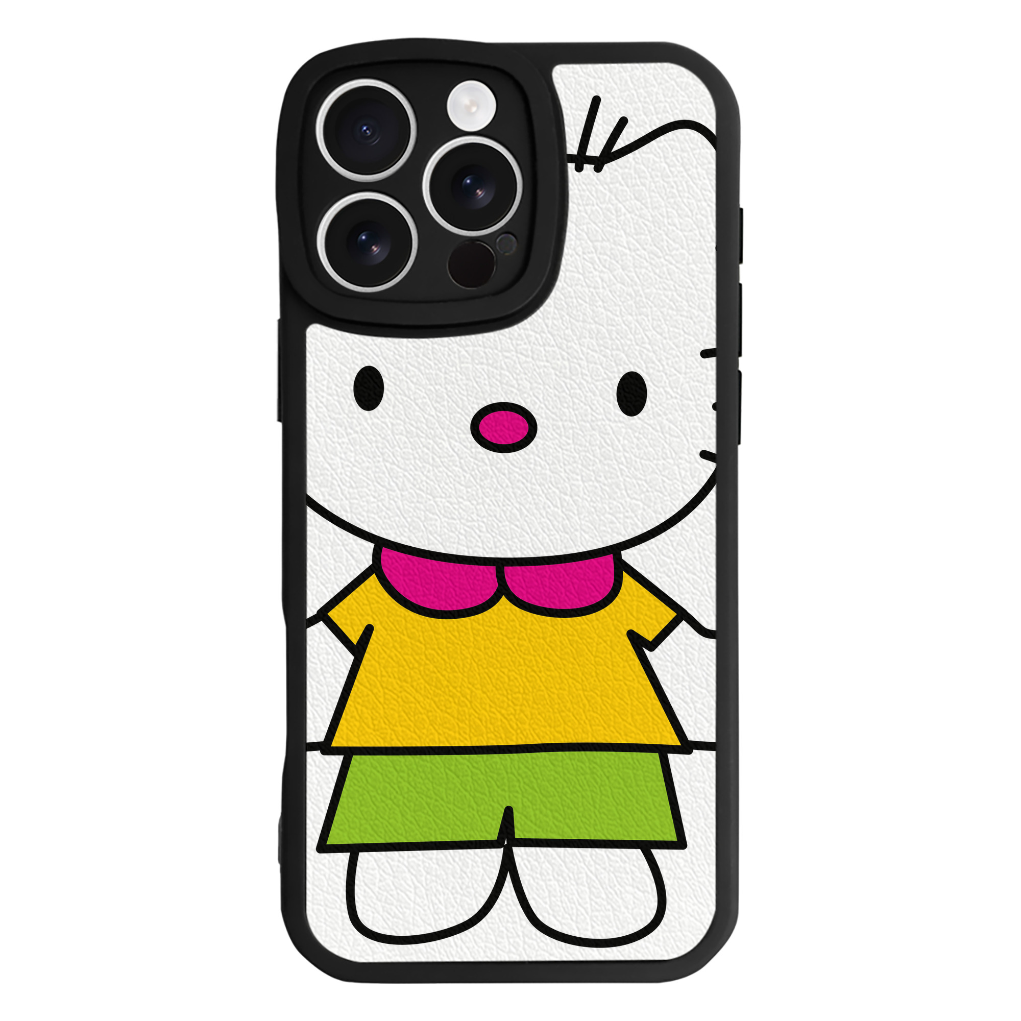 （画像用） Hello Kitty ハローキティ 【iPhone 16シリーズ対応】シリコンスマホケース（レザー調） 材質：シリコン